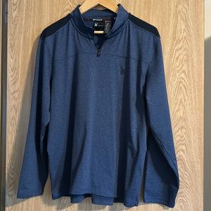 Spyder active men blue 1/2 zip pullover size M